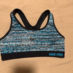 Nike Pro Women's Sports Bra - Black and Blue